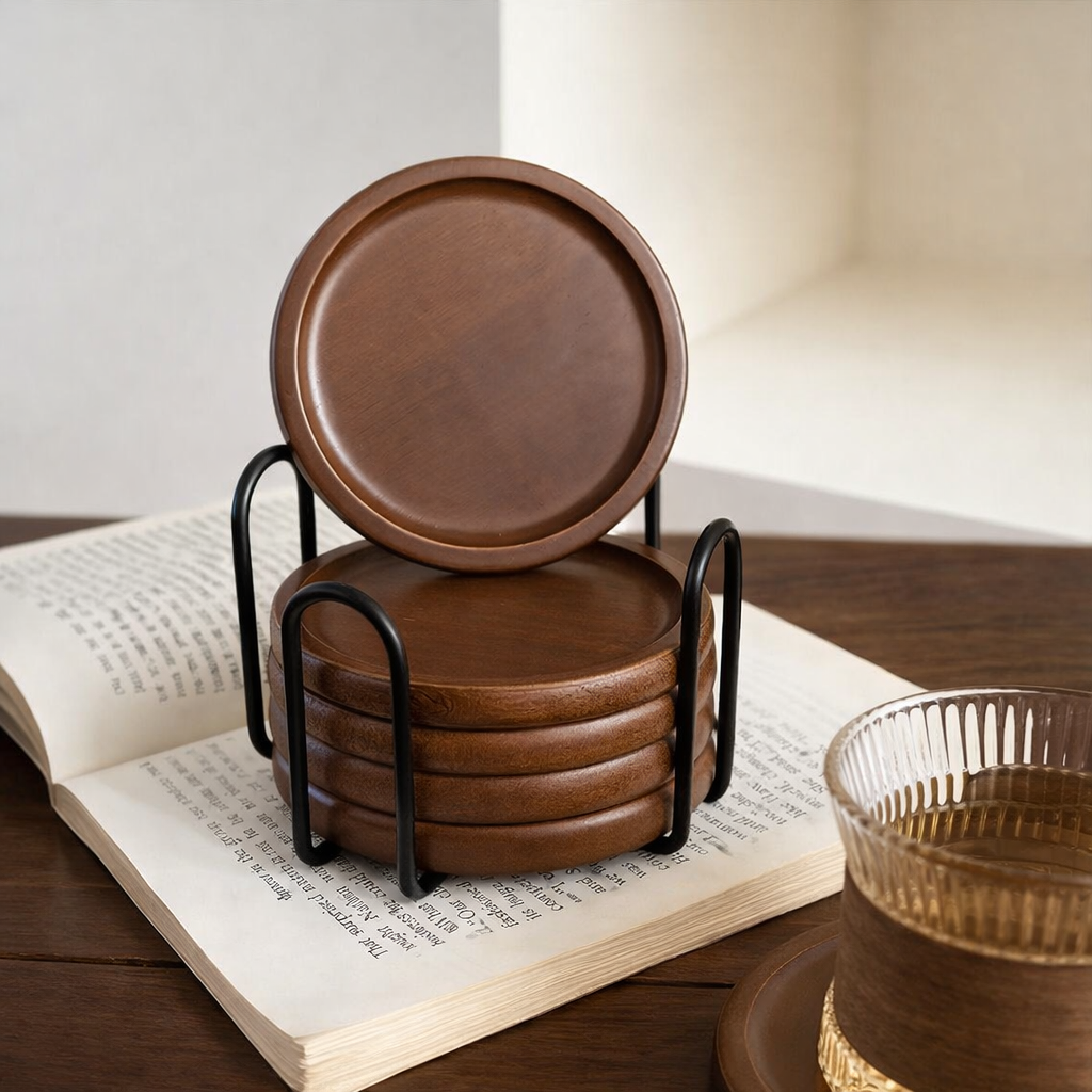 Japanse Bamboe Houten Onderzetters